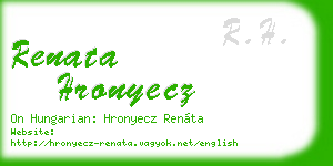 renata hronyecz business card